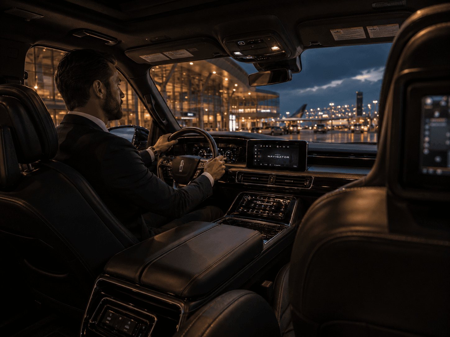 BWI Limousine Service luxury car interior chauffeur airport transfer